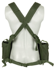 Chest Rig cu 9 Buzunare Oliv - 100% Poliester, 9 Compartimente