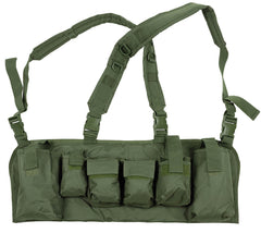 Chest Rig cu 9 Buzunare Oliv - 100% Poliester, 9 Compartimente