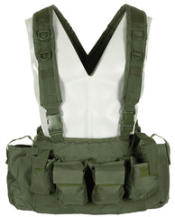 Chest Rig cu 9 Buzunare Oliv - 100% Poliester, 9 Compartimente