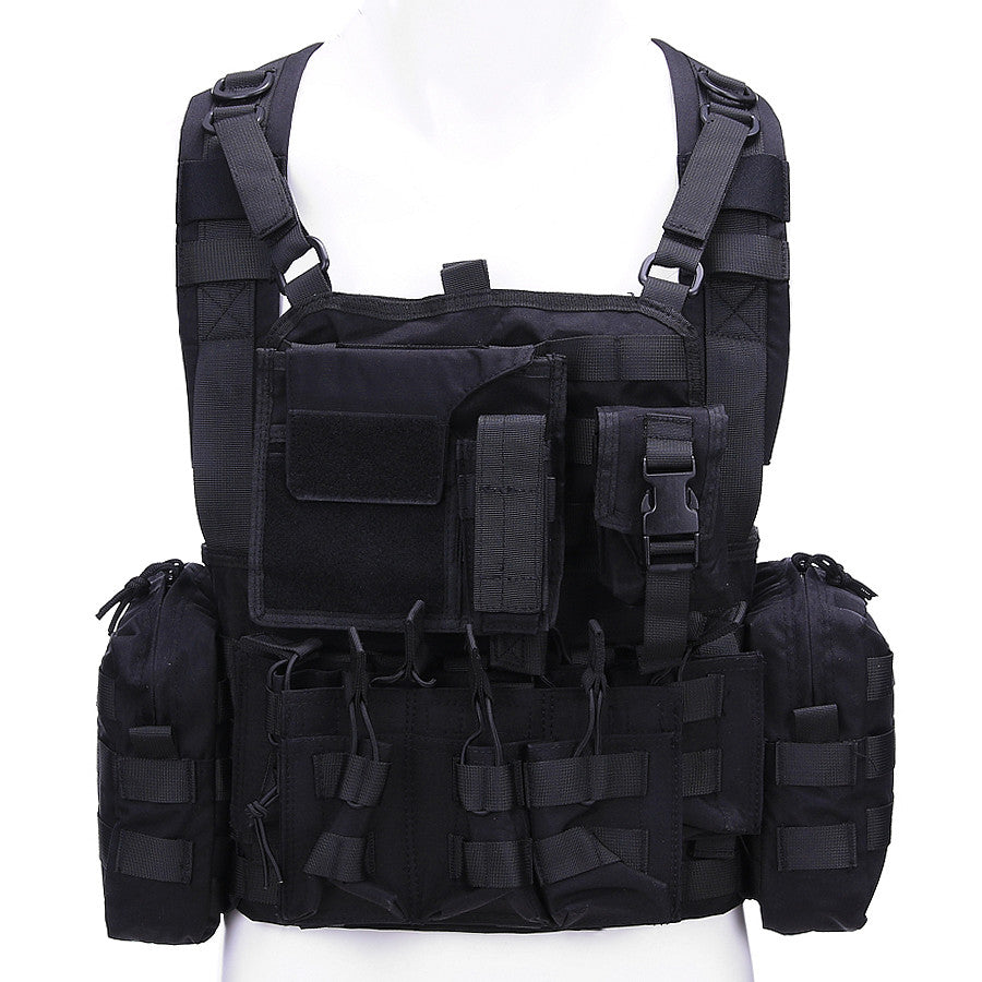 Chest Rig Operator Negru - Versatilitate Tactică Absolută