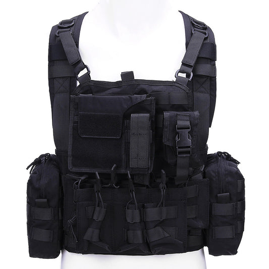 Chest Rig Operator Negru - Versatilitate Tactică Absolută