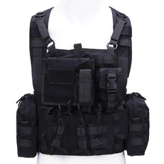Chest Rig Operator Negru - Versatilitate Tactică Absolută