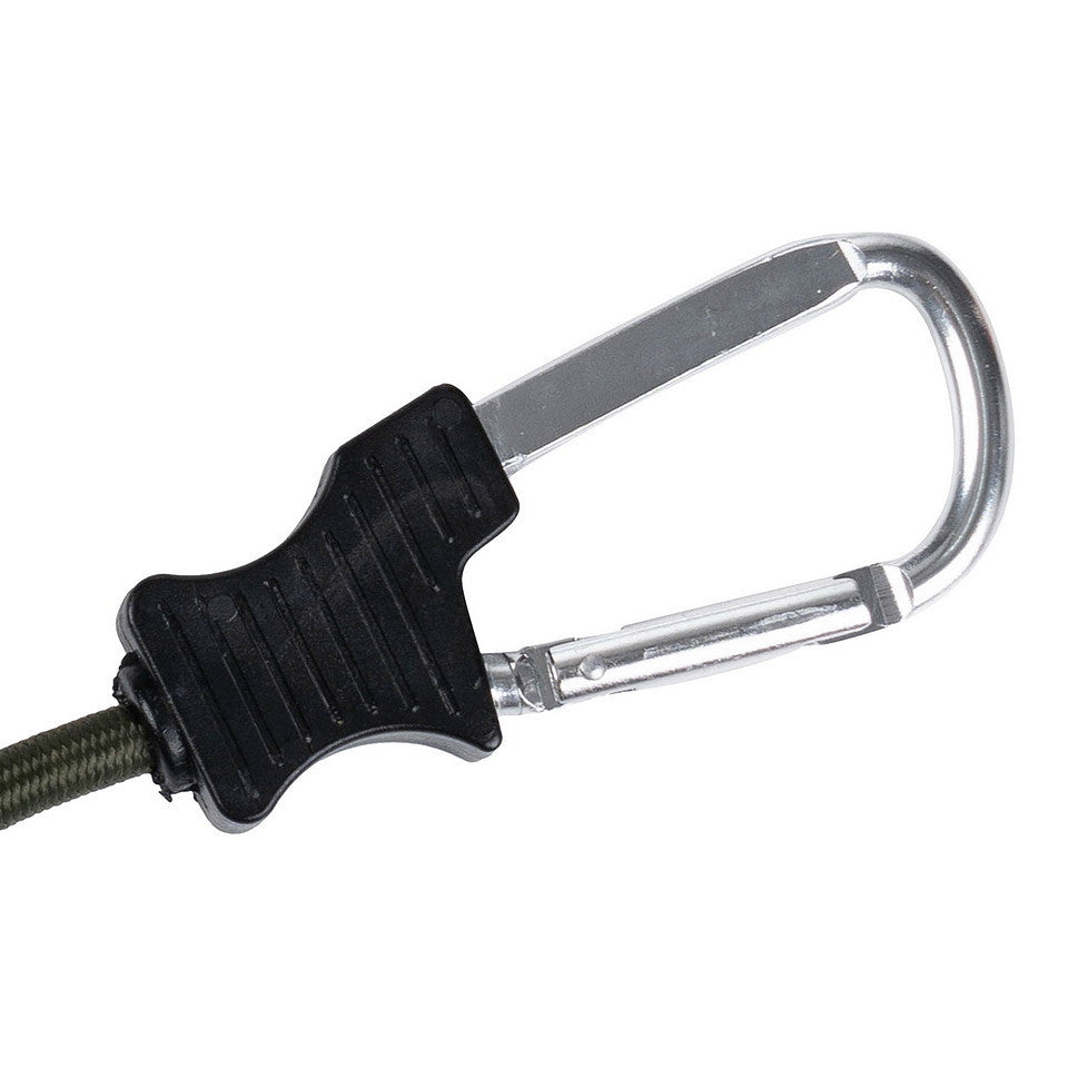 Chingă Elastică cu Carabine 90 cm Verde - Fixare Rapidă și Sigură