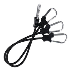 Chingă Elastică Span cu Carabiniere 60 cm Negru - Fixare Rapidă și Sigură