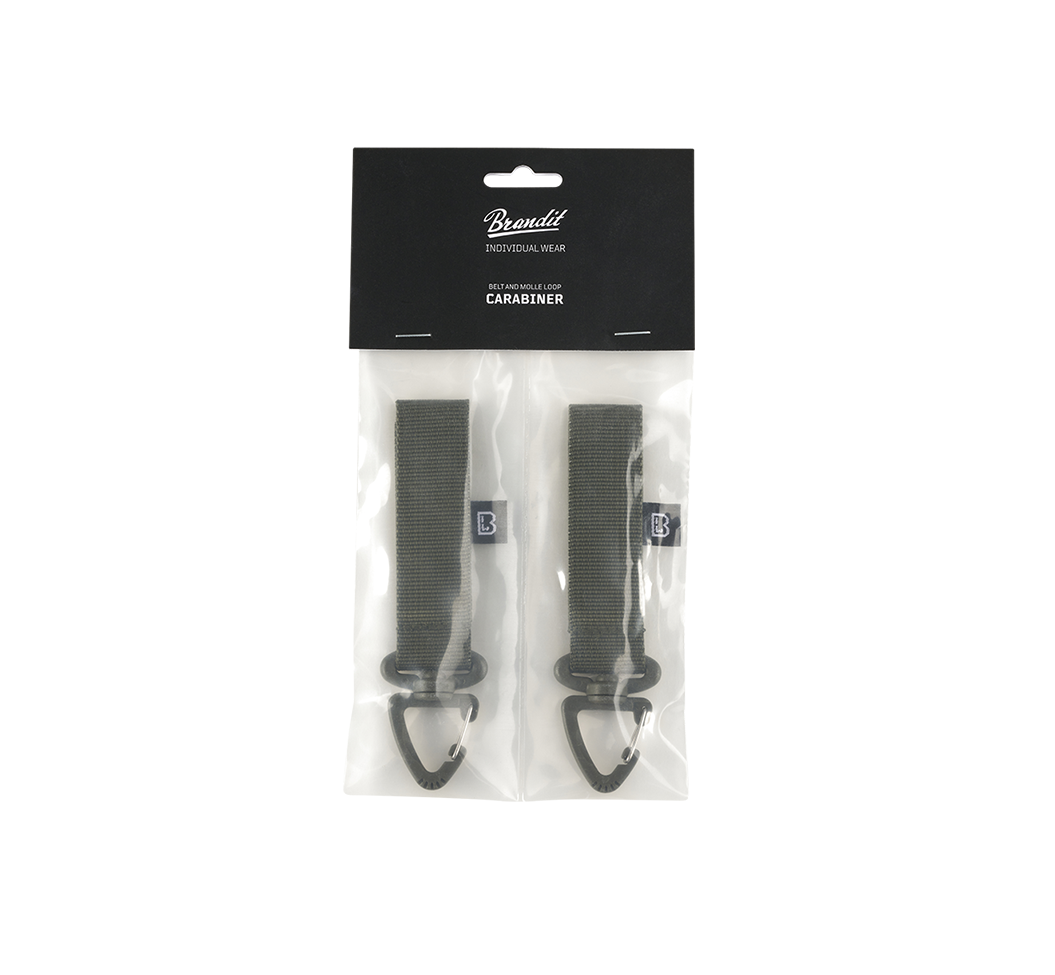 Chinga Molle Loop Carabiner 2 Pack Olive Brandit - Versatilitate Tactică