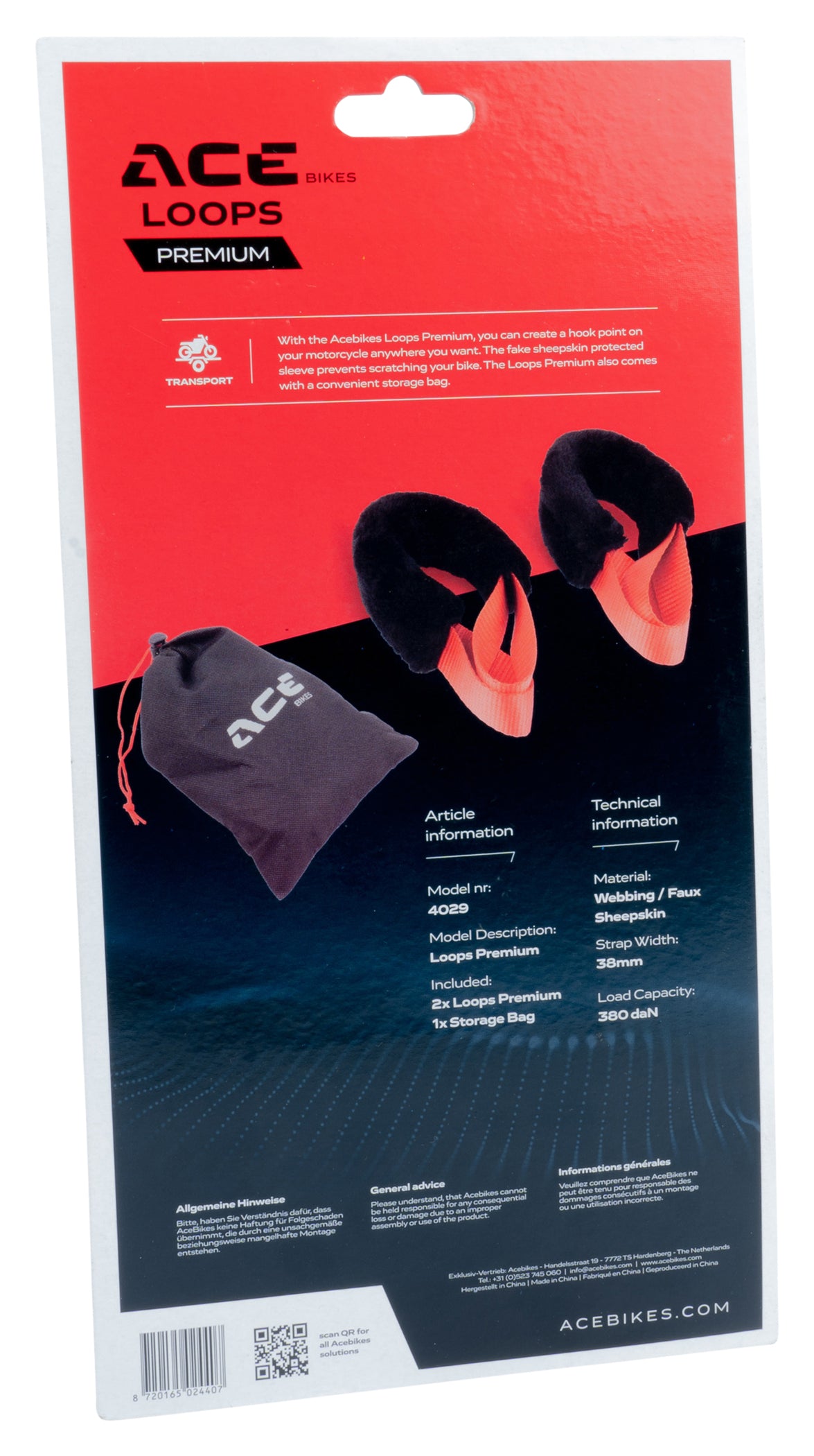 Chingi Ancorare Loops Premium Acebikes - Protecție zgârieturi