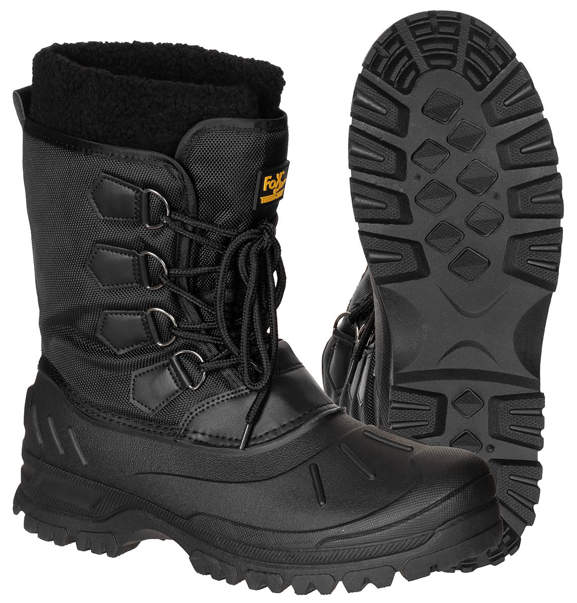 Cizme Iarnă Kälteschutzstiefel Negre FoxOutdoor - Hidrofuge, Talpă Impermeabilă