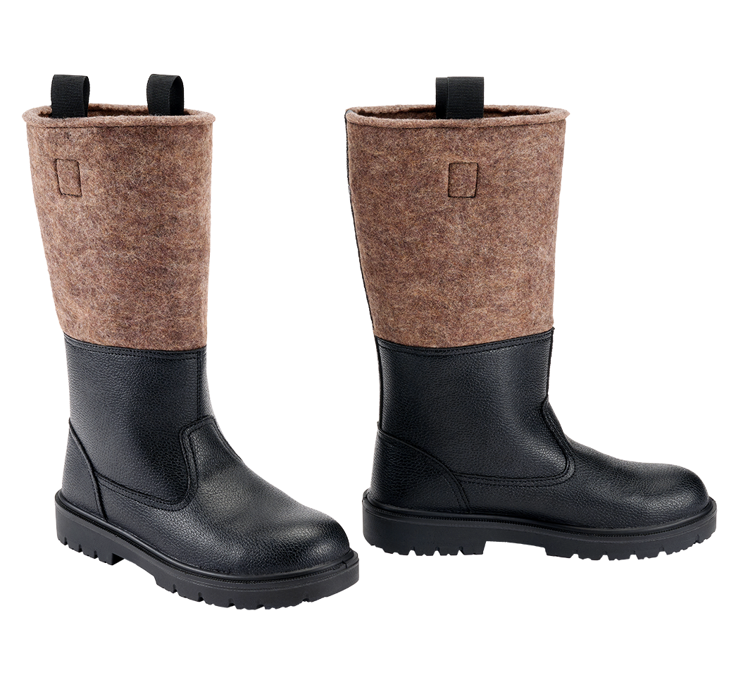 Cizme Militare Germane Filz Black Brown Brandit - Caldura si Aderenta