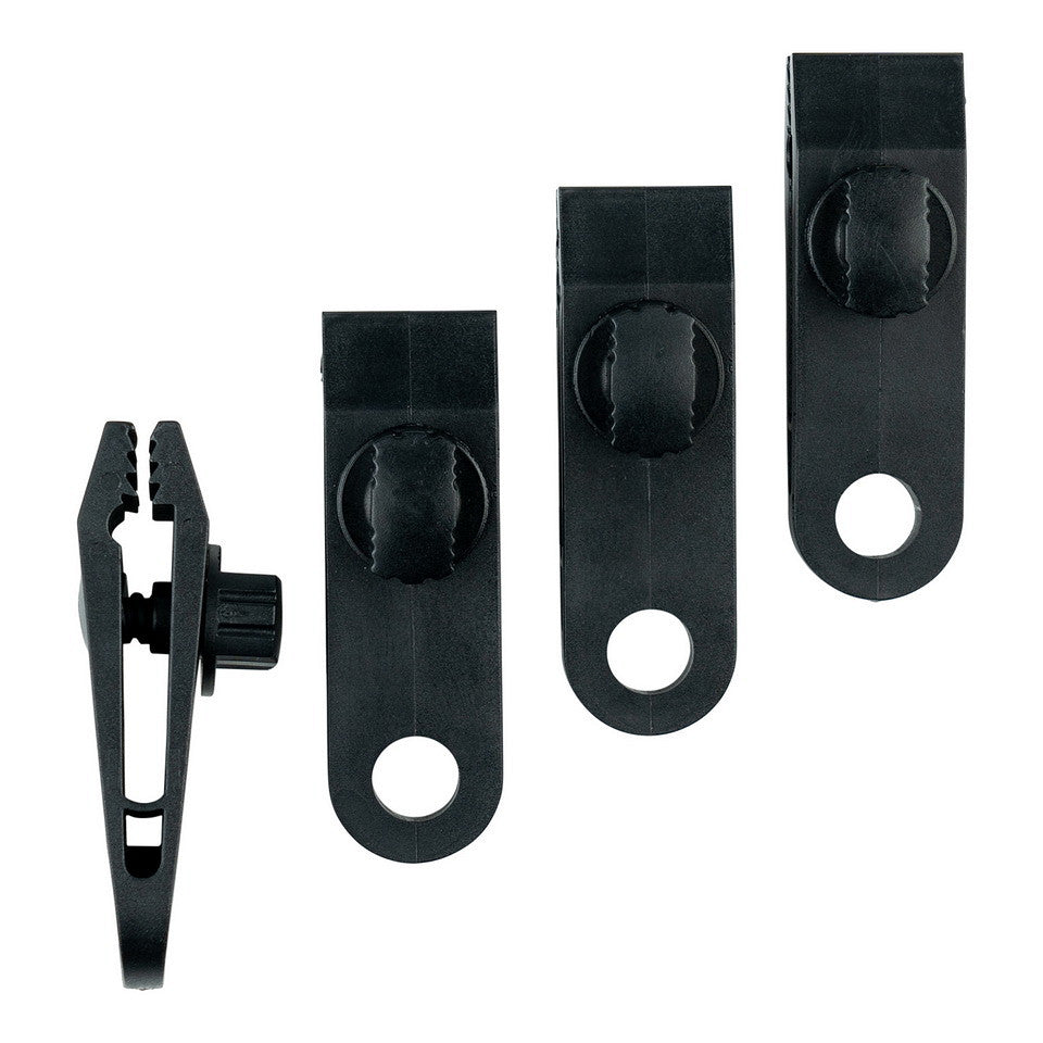 Cleme de Fixare Prelată/Pânză Set 4 Negru Military-Shop - Securitate Inegalabilă