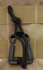 Cleme MOLLE cu Elastic, Set de 2 Negru MFH - POM, 4.5x3.5cm