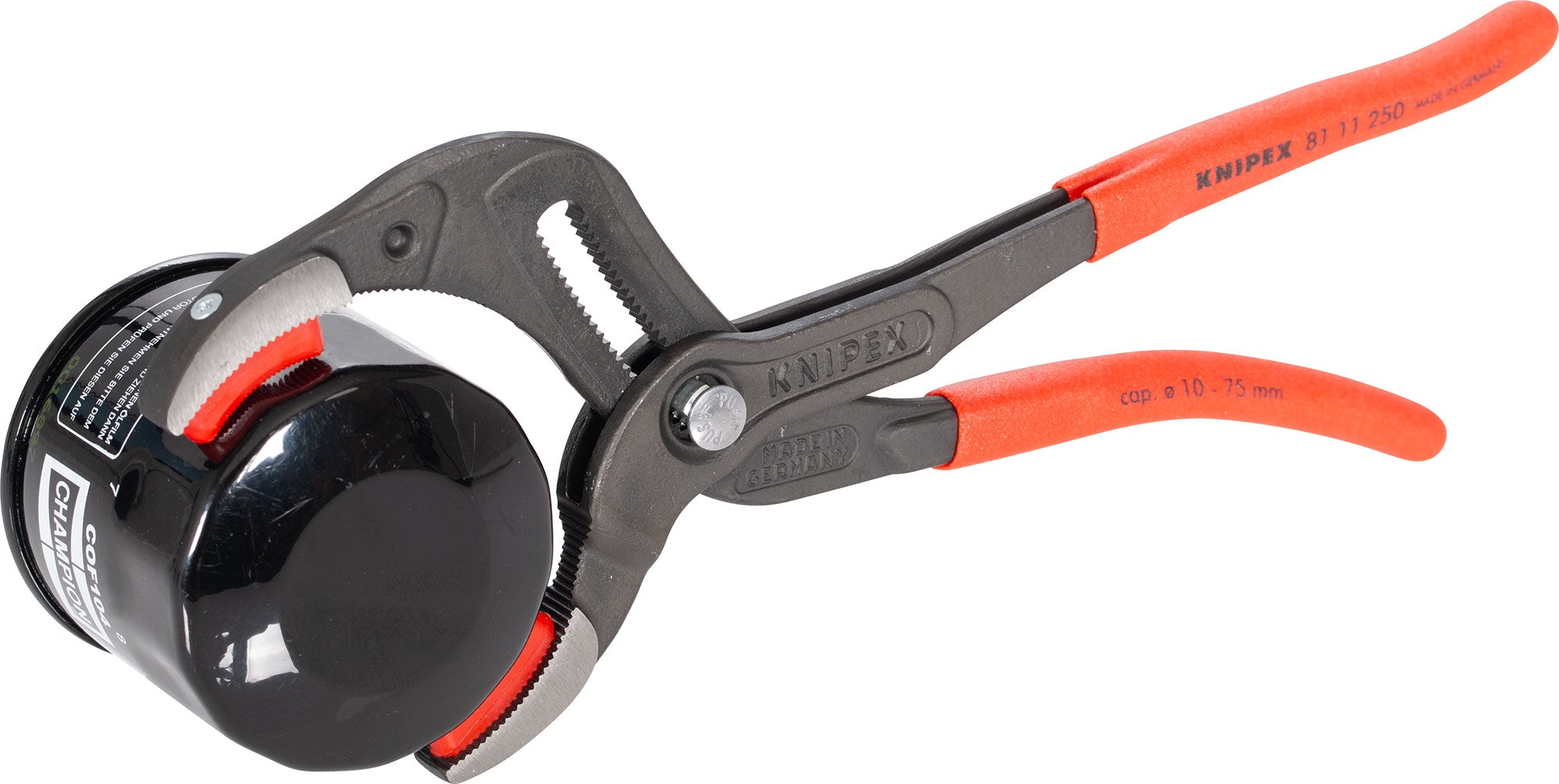 Clește Filtru Ulei Knipex SpeedGrip 250mm - Ajustare Fină, Prindere Robustă