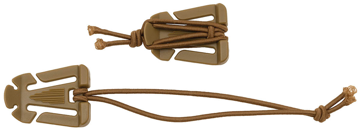 Clip MOLLE Coyote Tan MFH, 2 bucăți - 100% POM, 4.5x3.5cm