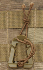 Clip MOLLE Coyote Tan MFH, 2 bucăți - 100% POM, 4.5x3.5cm