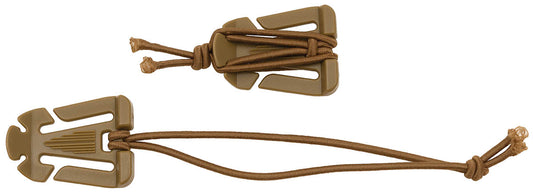 Clip MOLLE Coyote Tan MFH, 2 bucăți - 100% POM, 4.5x3.5cm