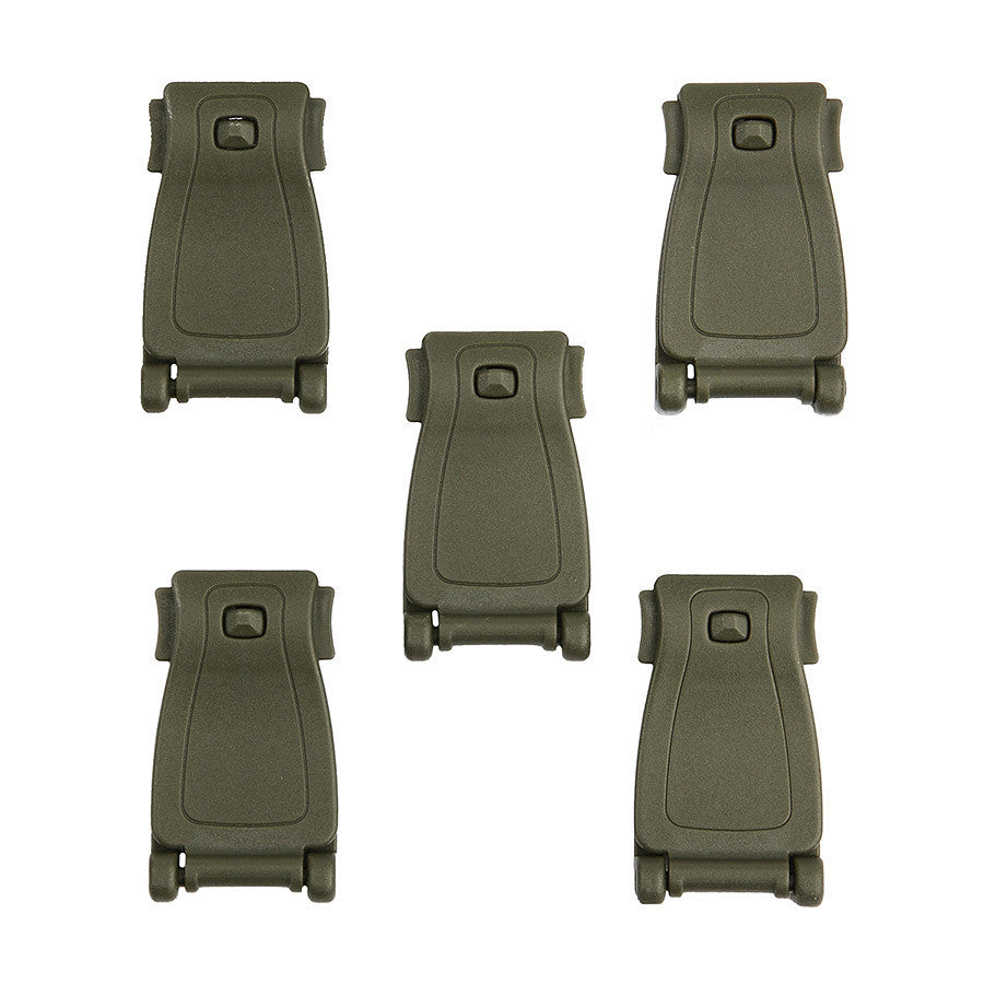 Clips Molle Webbing 5-pack JFO06 Groen - Stabilitate Maximă Echipament