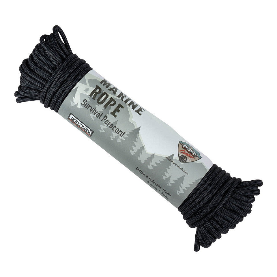 Coardă Fosco 30m 4mm Negru Fosco - Fiabilitate Esențială în Teren