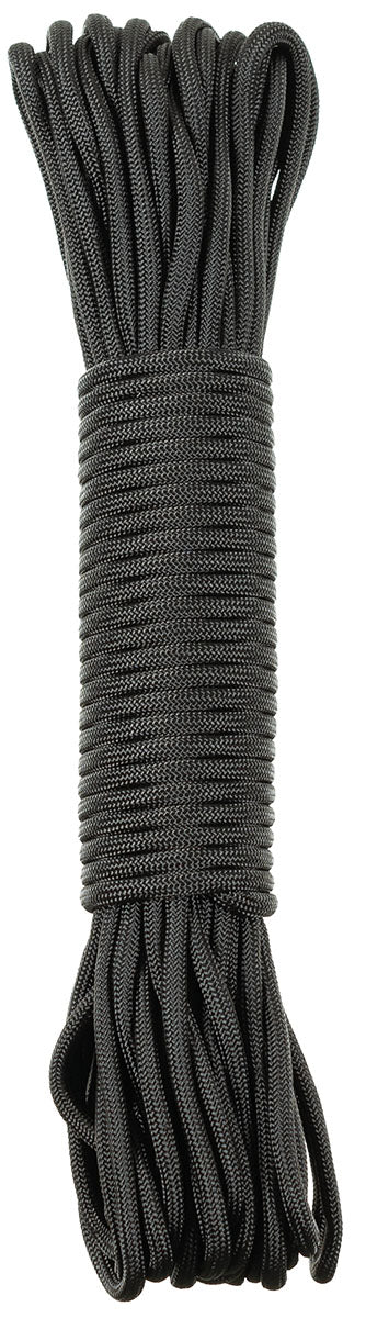 Coardă Paracord 50 FT Negru MFH - 7 fire, 100% Nailon