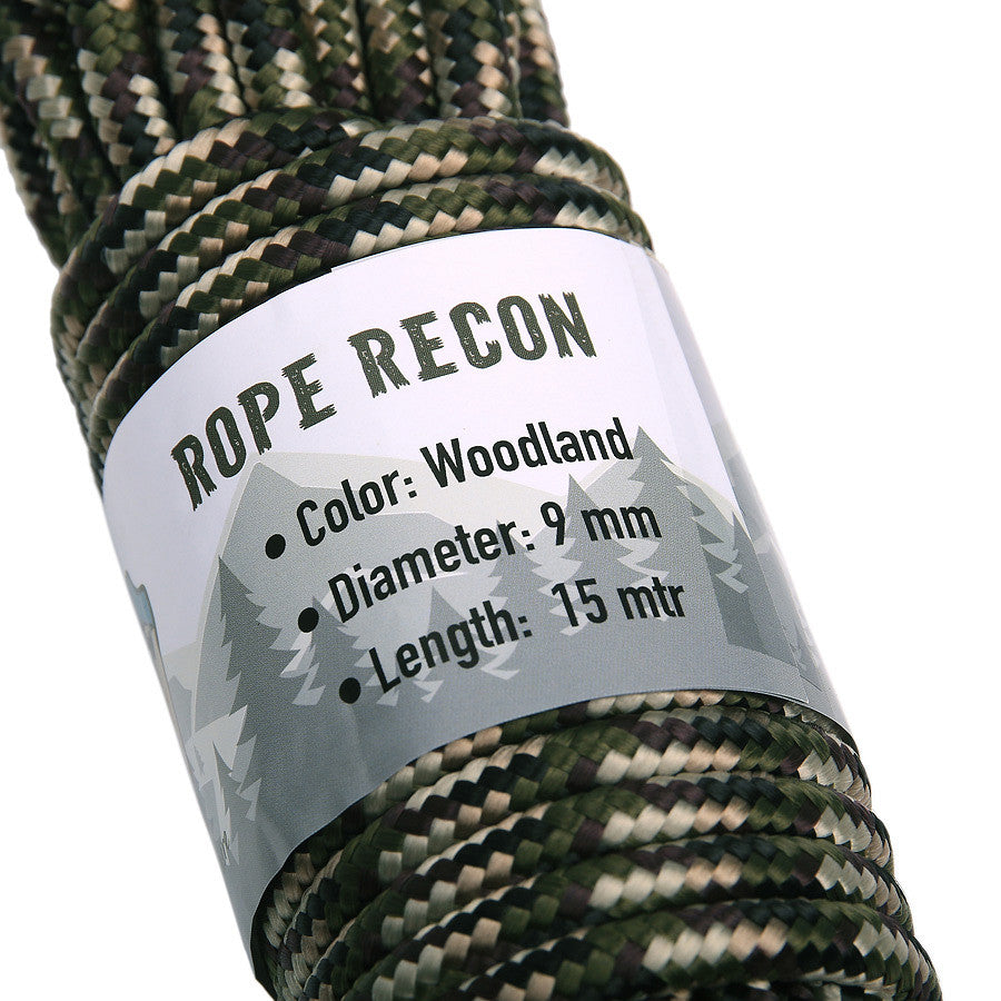 Coardă Utilitară Touw Recon 9 mm Woodland Fosco Industries - Esențială în Teren