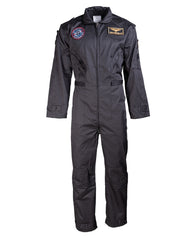 Combinezon de Zbor Mil-Tec US – 4 Patch-uri, 65% Poliester, Negru