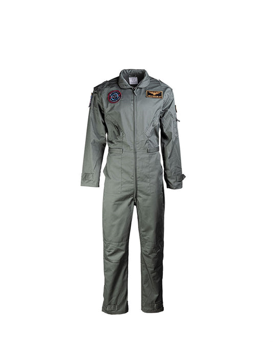 Combinezon de Zbor pentru Copii Mil-Tec US – 4 Patch-uri, 65% Poliester, Oliv
