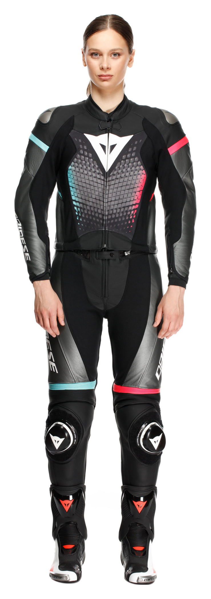 Combinezon Moto Piele Fulminea Dainese Damă - 2 Piese, Protecție AAA
