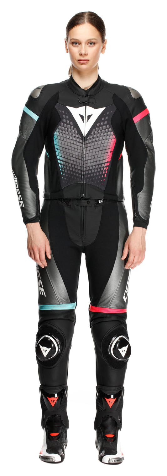 Combinezon Moto Piele Fulminea Dainese Damă - 2 Piese, Protecție AAA