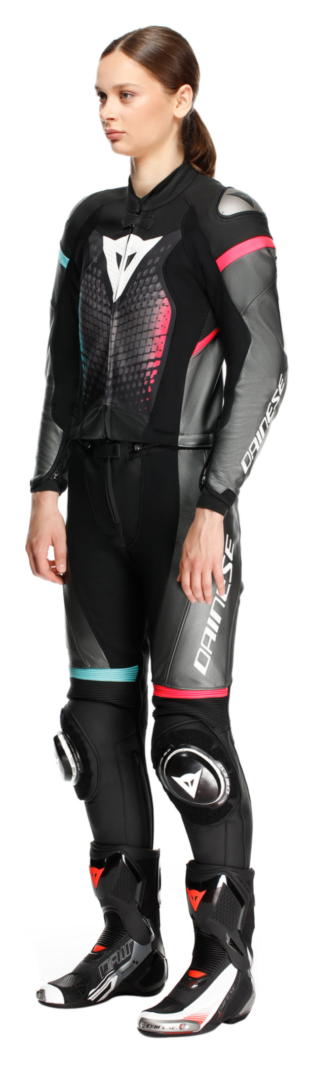 Combinezon Moto Piele Fulminea Dainese Damă - 2 Piese, Protecție AAA