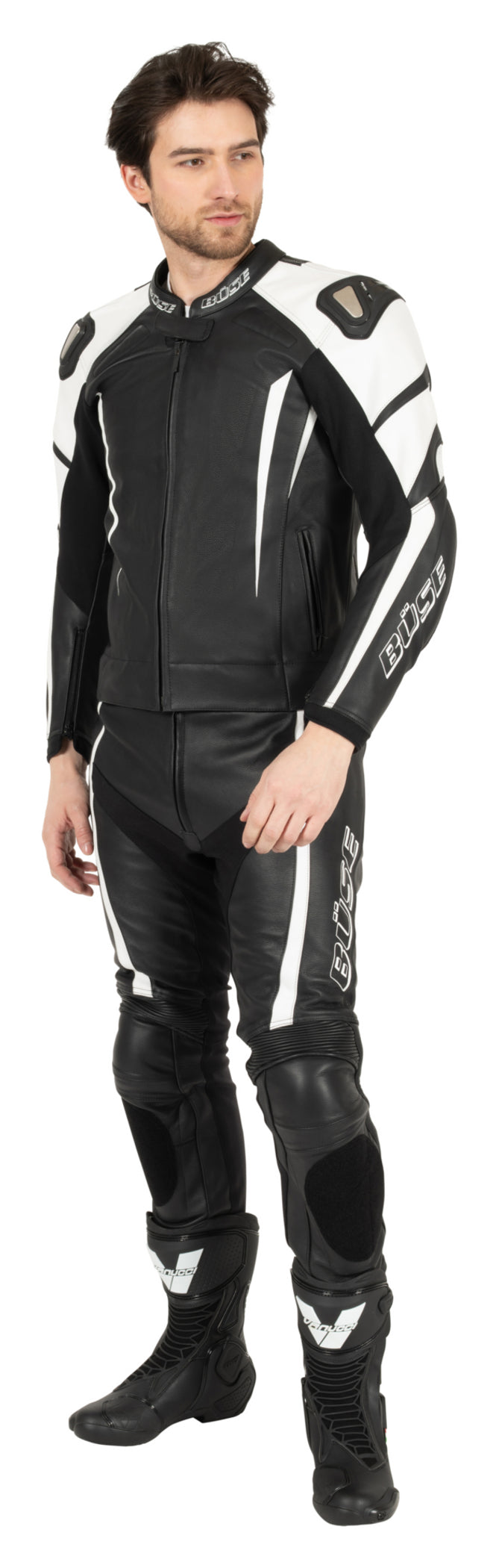 Combinezon Moto Piele Speed Pro Büse - 2 Piese, Certificat AAA