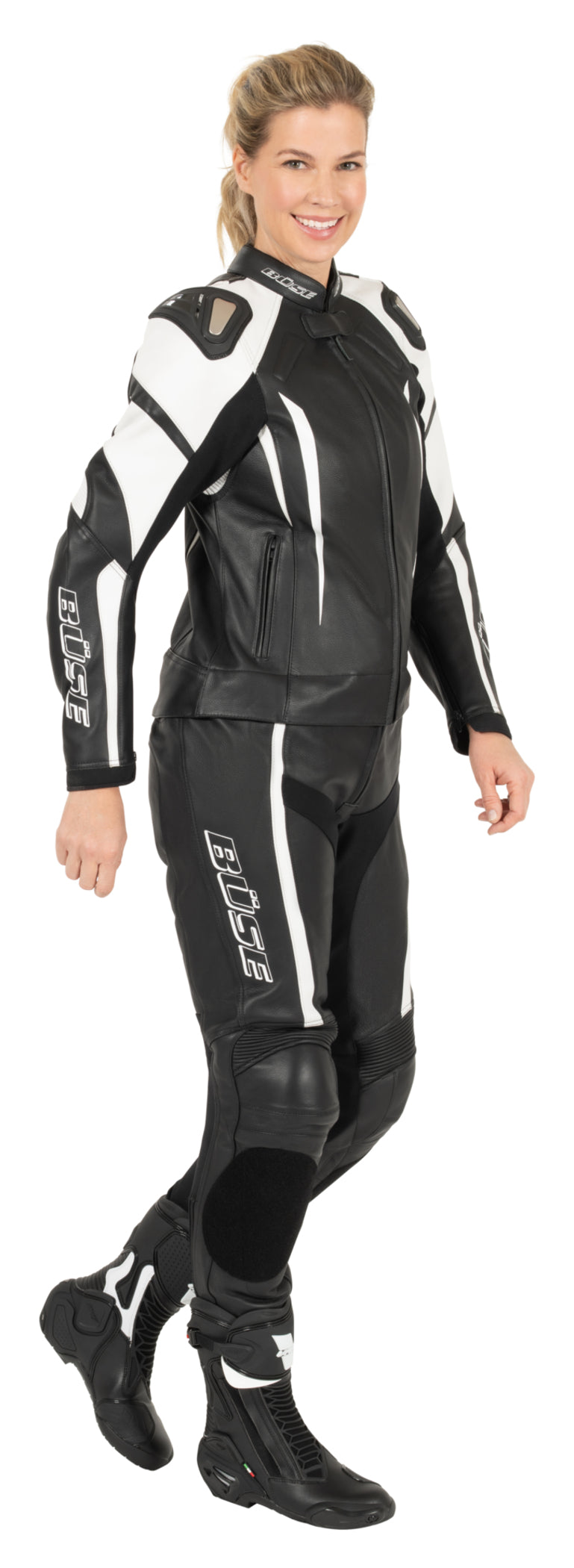 Combinezon Moto Piele Speed Pro Damă Büse - Clasa AAA, 2 Piese