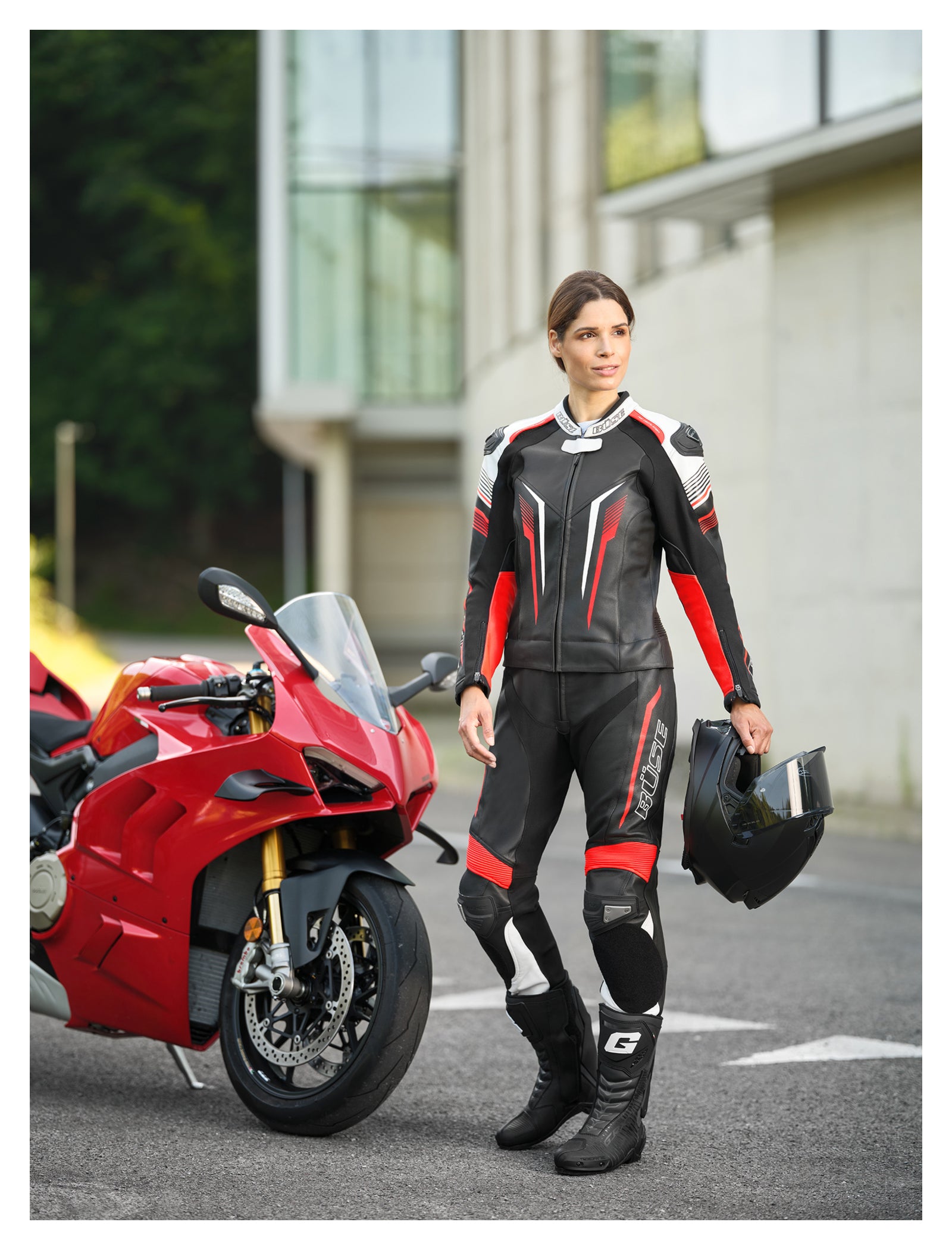 Combinezon Moto Piele Tormo Büse Damă - 2 Piese, Certificat AAA
