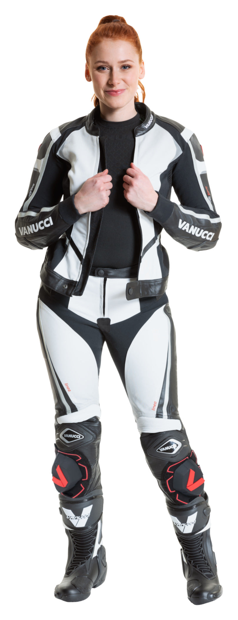 Combinezon Moto Piele VSM-3 Lady Vanucci - Racing Fit, Protecții Nivel 2