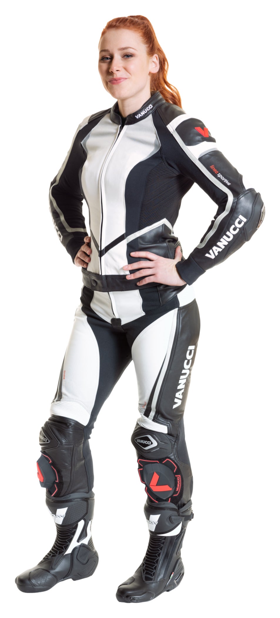 Combinezon Moto Piele VSM-3 Lady Vanucci - Racing Fit, Protecții Nivel 2