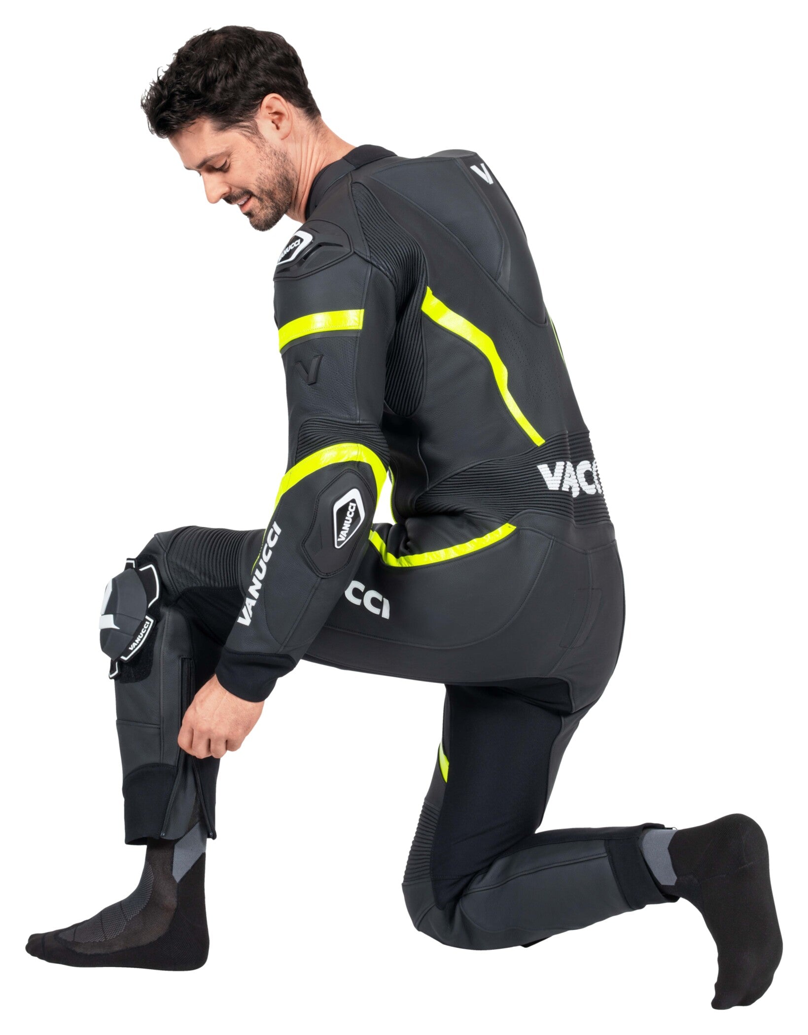 Combinezon Moto Piele VSM-4 Vanucci Bărbați - Racing, Protecții Nivel 2