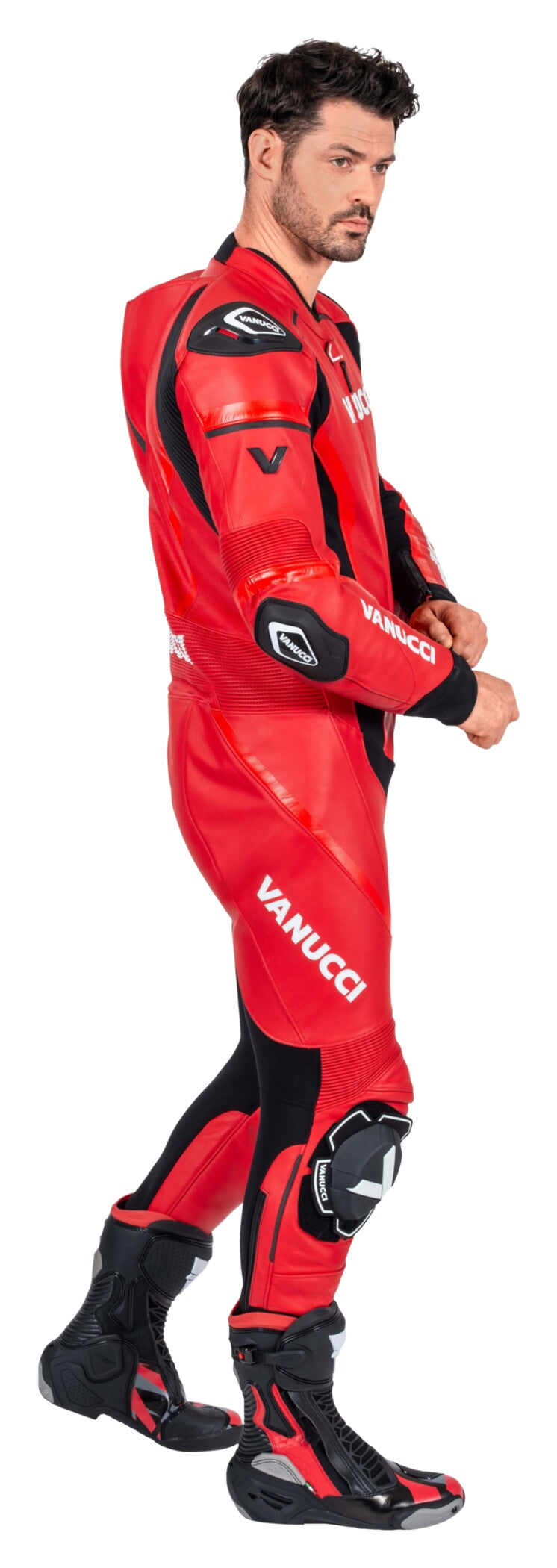 Combinezon Moto Piele VSM-4 Vanucci Bărbați - Racing, Protecții Nivel 2