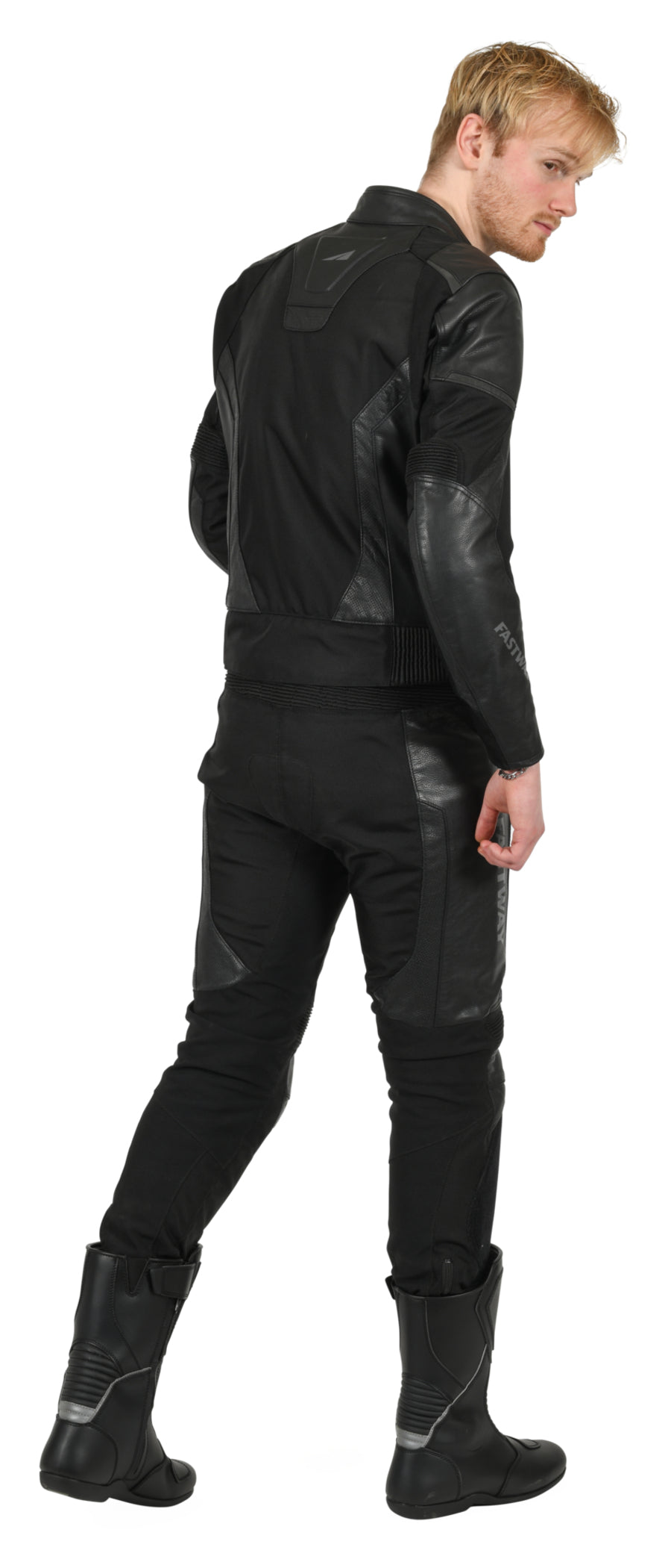 Combinezon Moto Textil/Piele T-2201 Fastway - Clasa A, Sportiv