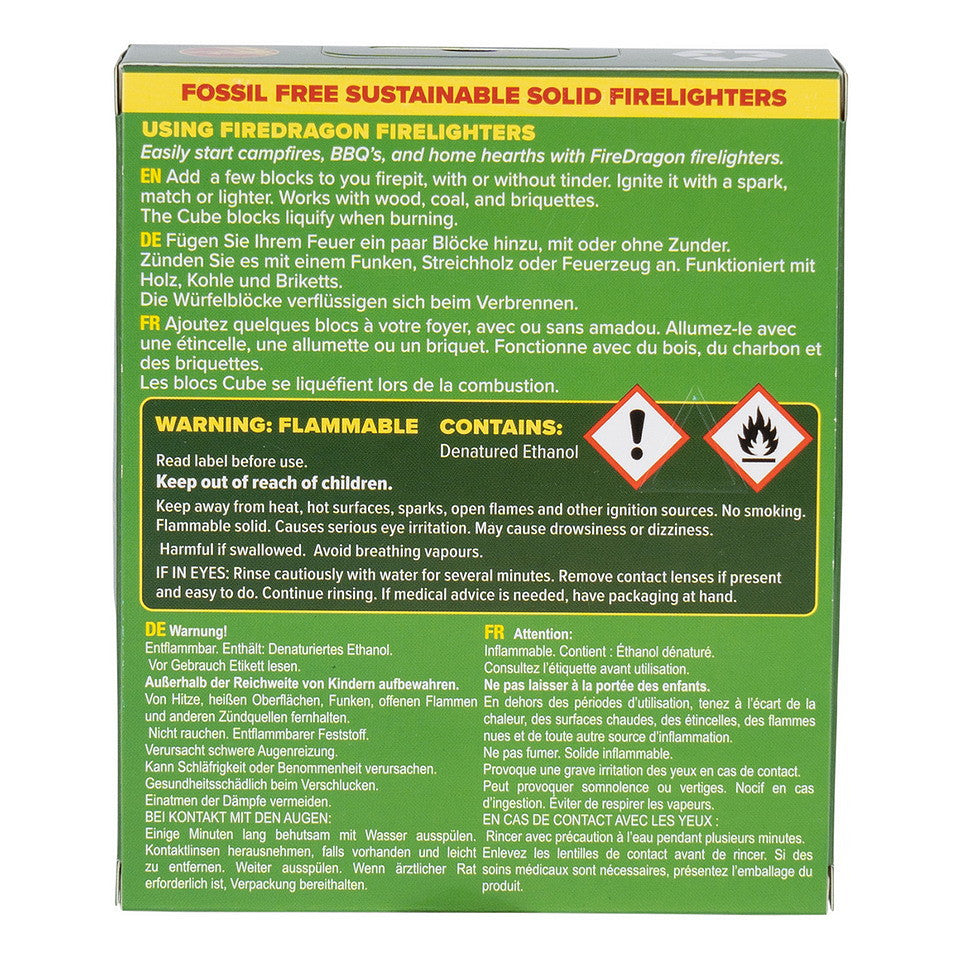 Combustibil Solid fire dragon CN368 (6 blocuri) BCB - Aprindere Universală Orice Vreme