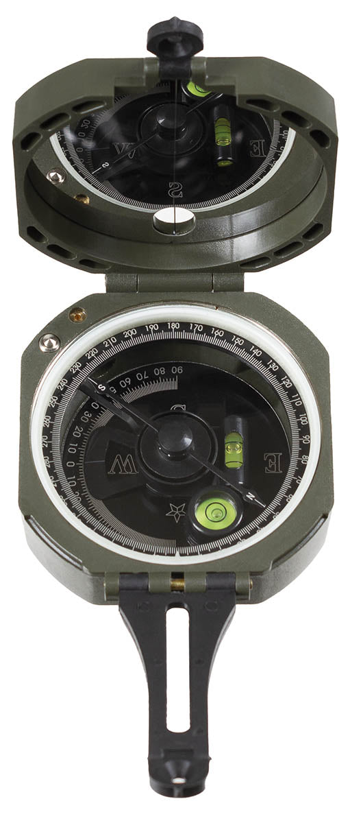 Compas US M2 Oliv MFH - Gradație 360°, Marcaje Fluorescente