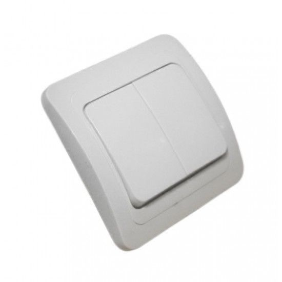 Comutator Simplu Alb SPN1015 OEM - Montaj Aparent, Design Compact - 2