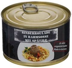 Conservă Mâncare Rinderroulade cu Spätzle MFH - 400g, Fără Conservanți