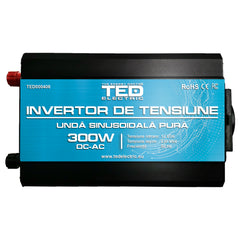 Convertor Auto 12V la 230V 300W TED Electric - Undă Sinusoidală Pură - 2