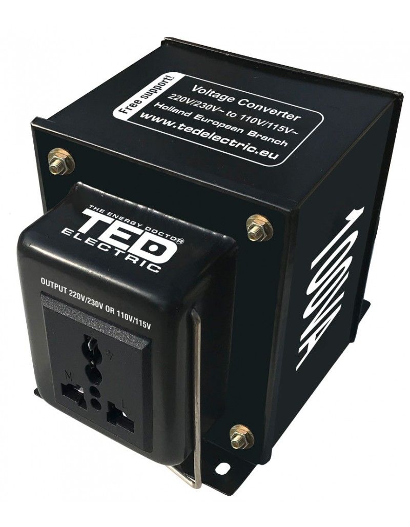 Convertor Tensiune 220V-110V & 110V-220V 100W TED Electric - Bi-directional - 2