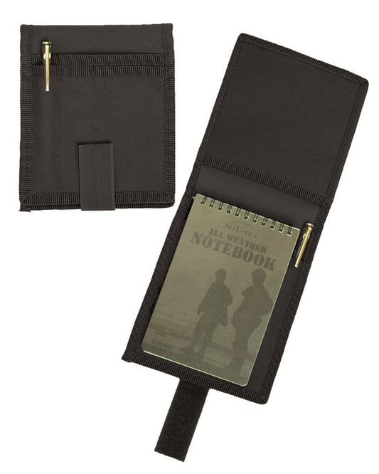 Copertă pentru Carnet Mil-Tec – 13 x 16 cm, Poliester, Negru