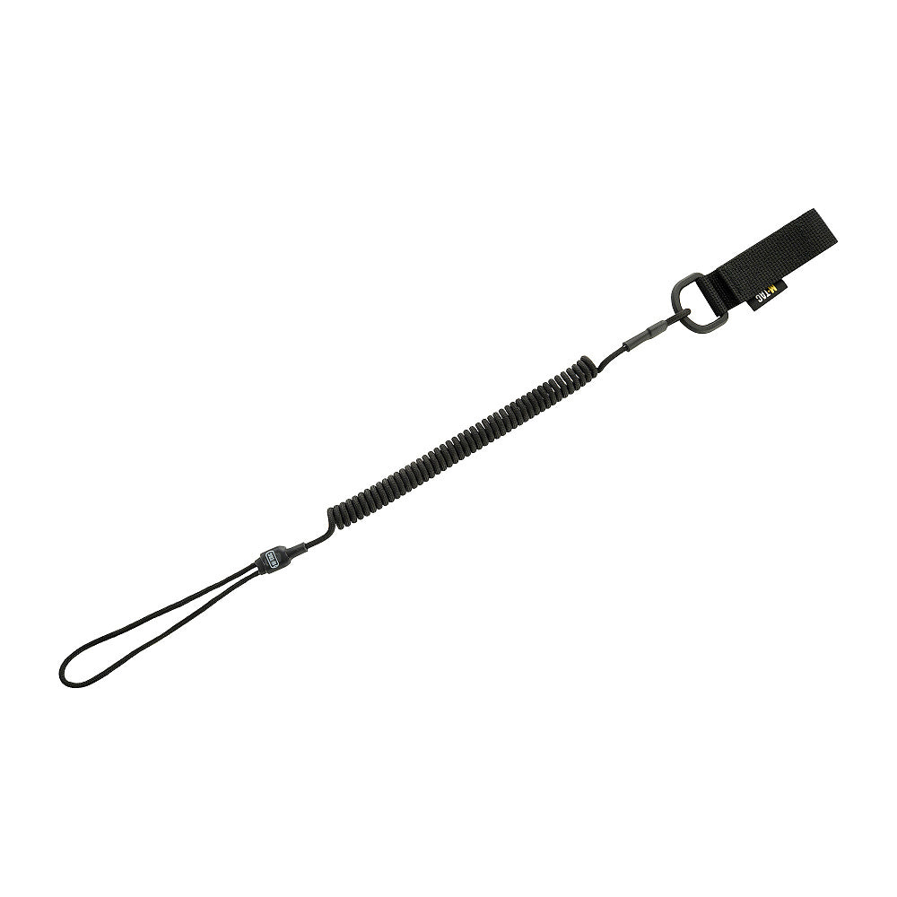 Cord Spiralat de Siguranță M-Tac Lite cu D-Ring - Negru