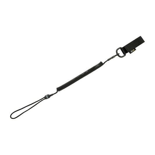 Cord Spiralat de Siguranță M-Tac Lite cu D-Ring - Negru