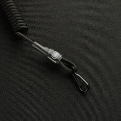 Cordon de Siguranță Lite M-Tac - Negru cu D-ring pentru Carabine