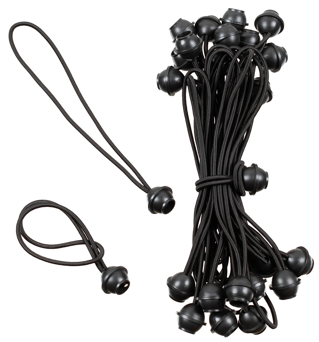 Cordon Elastic cu Bilă Negru MFH - 23 cm, Ø 3mm