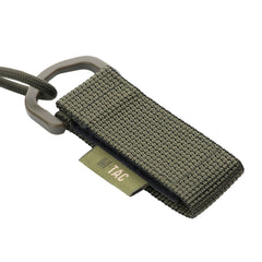 Cordon Retenție Spiralat Pistol M-Tac cu D-Ring - Olive