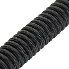 Cordon Retractabil de Siguranță M-Tac cu D-Ring - Negru