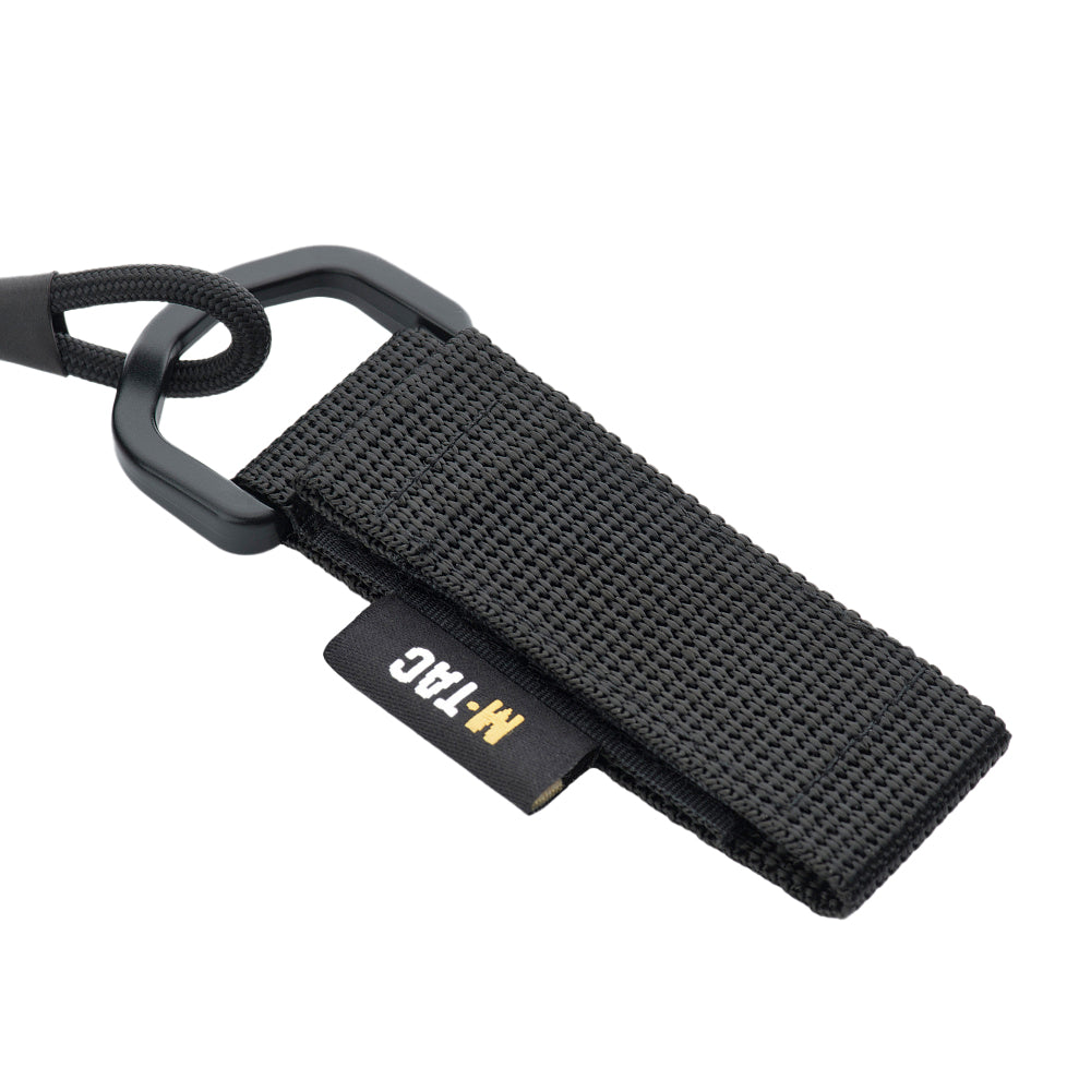 Cordon Retractabil de Siguranță M-Tac cu D-Ring - Negru