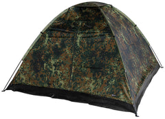 Cort "Monodom" 3 Persoane Flecktarn MFH - 2000mm Coloană Apă, Fibră Sticlă